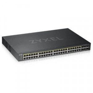 ZYXEL GS192048HPV2-EU0101F Гибридный Smart коммутатор PoE+ ZYXEL Nebula Flex GS1920-48HPv2, 44xGE PoE+, 4xCombo (SFP/RJ-45 PoE+), 2xSFP, бюджет PoE 375 Вт, автономное/облачное управление