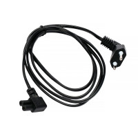 Cablexpert  Кабель питания CEE 7/16-C7, 2x0.75мм2, 2.5А, VDE, угл.разъемы, 1.8м, черный, пакет (PC-184A-VDE-1.8M)