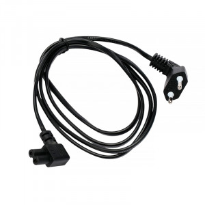 Cablexpert  Кабель питания CEE 7/16-C7, 2x0.75мм2, 2.5А, VDE, угл.разъемы, 1.8м, черный, пакет (PC-184A-VDE-1.8M)