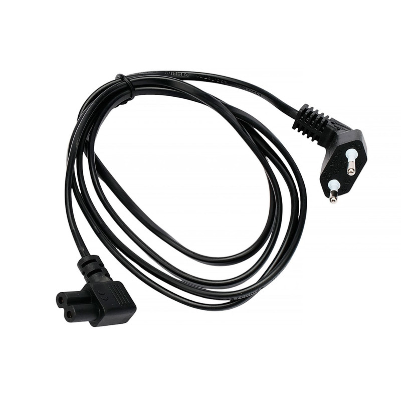 Cablexpert  Кабель питания CEE 7/16-C7, 2x0.75мм2, 2.5А, VDE, угл.разъемы, 1.8м, черный, пакет (PC-184A-VDE-1.8M)