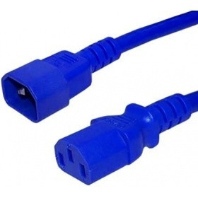 Hyperline PWC-IEC13-IEC14-1.8-BL кабель питания монитор-компьютер IEC 320 C13 - IEC 320 C14 (3x0.75), 10A, прямая вилка, 1.8 м, цвет синий