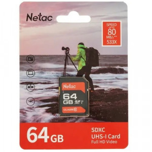 SecureDigital 64GB Netac P600 Standard SD , Retail version (NT02P600STN-064G-R)