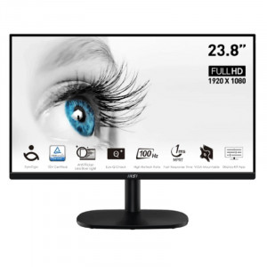 MSI PRO 23.8" MP245V черный {VA 1920x1080 100Hz 4ms 16:9  4000:1 300cd 178/178 D-Sub HDMI}
