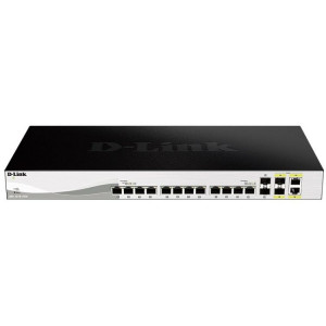 D-Link DXS-1210-16TC/A1A PROJ Настраиваемый коммутатор Smart уровня 2+ с 12 портами 10GBase-T, 2 портами 10GBase-X SFP+ и 2 комбо-портами 10GBase-T/SFP+