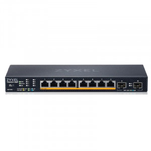 Коммутатор/ Multigigabit Smart L3 Lite switch Zyxel NebulaFlex XMG1915-10EP, 8xRJ-45: 1/2.5G PoE++, 2xSFP+, silent (no fan), PoE budget 130 W