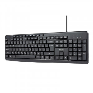 Клавиатура Filum FL-KB10-BK USB 113 кл., мембранная, черная, Windows XP/Vista/7/8/10, MacOS	
