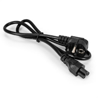 Exegate EX297818RUS Кабель питания ноутбуков ExeGate Special PC5-7,5S (Евровилка Schuko->C5, 3*0.75mm2, CCA, черный, 0.75м)