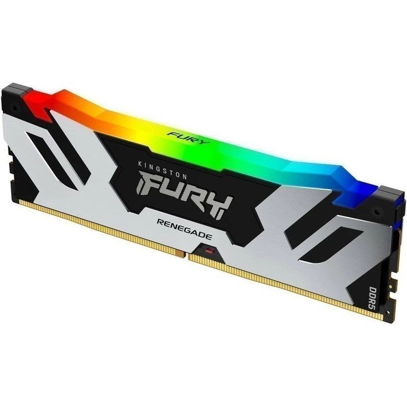 Модуль памяти Kingston 24GB DDR5 6400 FURY Renegade Silver/Black RGB XMP Non-ECC Unbuffered DIMM (Single Module) 1RX8 32-39-39 1.4V 288-pin 24Gbit