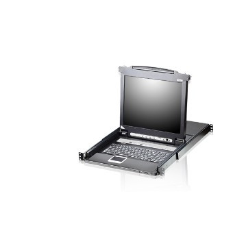 8-портовый KVM-переключатель с ЖК-дисплеем Slideaway/ATEN/ SINGLE RAIL 8P PS/2-USB LCDKVMP 17INCH