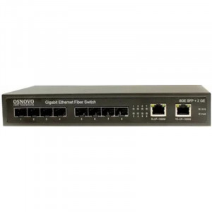 Коммутатор/ OSNOVO Гигабитный коммутатор, 8 *SFP 1000Base-FX, 2 x10/100/1000Base-T