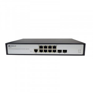 ORIGO OS5210P+/250W/A1A Управляемый L3 PoE-коммутатор 8x2.5GBase-T 802.3bt PoE, 2x10G SFP+, PoE-бюджет 370 Вт/250 Вт