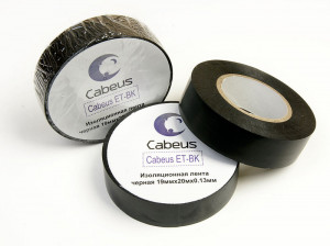 Cabeus ET-BK Изоляционная лента черная 19ммх20мх0.13мм