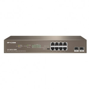 IP-COM G1110P-8-150W Коммутатор неуправляемый, 8RJ45*1Gbit, 2SFP*1Gbit, PoE - 150W
