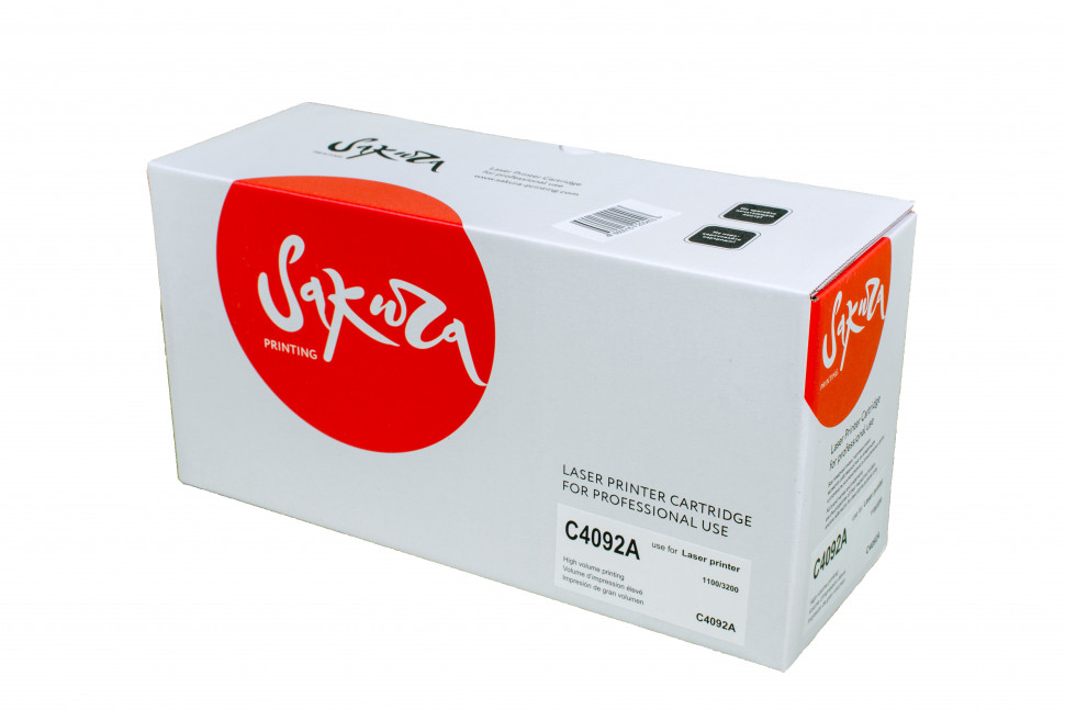 C4092A (HP 92A) Картридж Sakura для HP LJ 1100/1100a/1100 se/1100xi/1100a xi/3200/3200se/3200ase/3200, черный, 2500 к.