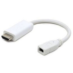 Cablexpert Переходник miniDisplayPort - HDMI , 20F/19M, длина 10см, белый (A-mDPF-HDMIM-001-W)