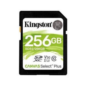 SecureDigital 256Gb Kingston SDS2/256GB {SDXC Class 10 UHS-I U3 Canvas Select Plus}