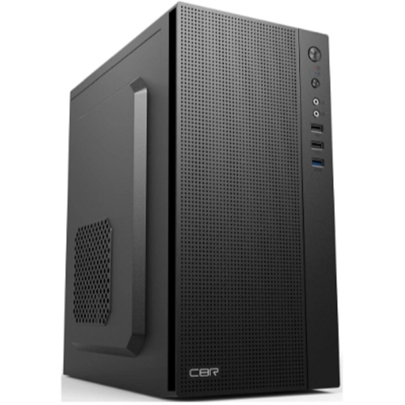 CBR Корпус mATX Minitower MX12, c БП PSU-ATX500-12EC (500W/120mm), 1*USB 3.0, 2*USB 2.0, HD Audio+Mic, Black [PCC-MATX-MX12-500W]