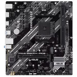 Материнская плата ASUS Prime B550M-K ARGB B550 Socket AM4 2xDDR4, 4xSATA3, RAID, 2xM.2, 2xPCI-E16x, 6xUSB3.2, DP, HDMI, Glan, mATX