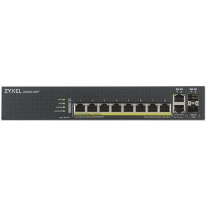 ZYXEL GS1920-8HPV2-EU0101F Гибридный Smart коммутатор PoE+ ZYXEL Nebula Flex GS1920-8HPv2, 8xGE PoE+, 2xCombo (SFP/RJ-45), бесшумный (без вентилятора), бюджет PoE 130 Вт, автономное/облачное управл.