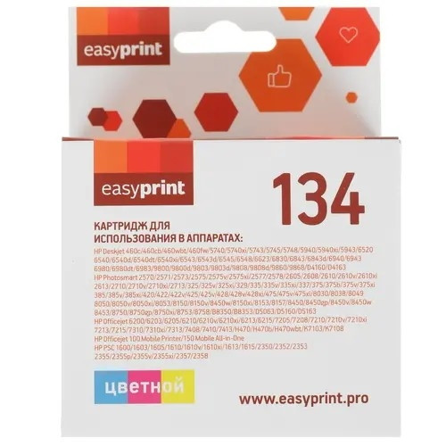 Easyprint  C9363HE  Картридж  IH-9363 №134 для HP Deskjet 460/5743/6543/6843/9803/PSC1613/2353/K7103, цветной