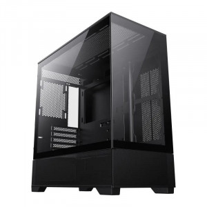 GameMax Корпус Vista MB Black без БП (MID-TOWER,Черн.,Зак. стекло, 1*USB3.0, 2*USB 2.0, HD Audio)