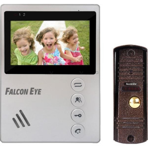 Falcon Eye KIT- Vista Комплект. Видеодомофон: дисплей 4" TFT;  механические кнопки; подключение до 2-х вызывных панелей; OSD меню; питание AC 220В (встроенный БП)   