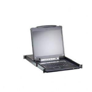 8-портовый IP KVM-переключатель с ЖК-дисплеем Slideaway/ATEN/ SINGLE RAIL 8P PS/2-USB LCDKVMP 19INCH WIH IP