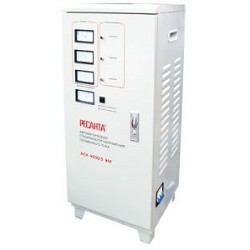 Ресанта АСН-9 000/3 63/4/4 Стабилизатор  трехфазный {380В±2%, Габ. 330х330х770, Вес 38 кг, напол}