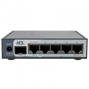 MikroTik E60iUGS Маршрутизатор HEX S(2025), 2 ядра (950 МГц), 5х 1G RJ45, SFP, USB, раздача PoE