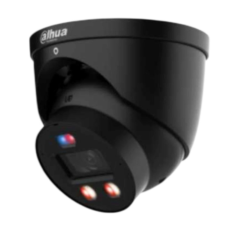 DAHUA DH-IPC-HDW3849HP-AS-PV-0280B-S5(Black) Уличная купольная IP-видеокамера TiOC с ИИ и активным сдерживанием 8Мп; 1/2.7” CMOS; объектив 2.8мм, видеоаналитика, ИК 30м, LED 30м, IP67, металл черный