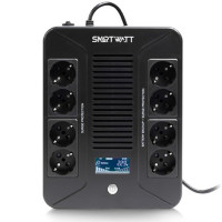 SMARTWATT UPS SAFE PRO LCD 800 {линейно-интерактивный, 800/480 ВА/Вт, напольный/настенный, LCD дисплей, Shuko CEE7/4 - 8 шт. (4 шт. с резервным питанием, 4 шт. - сетевой фильтр} SMARTWATT UPS SAFE PRO LCD 800 {линейно-интерактивный, 800/480 ВА/Вт, напольный/настенный, LCD дисплей, Shuko CEE7/4 - 8 шт. (4 шт. с резервным питанием, 4 шт. - сетевой фильтр}