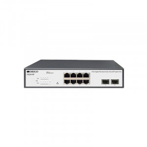 ORIGO OS2410P/120W/A1A Настраиваемый L2 PoE-коммутатор 8x1000Base-T PoE+, 2x1000Base-X SFP, PoE-бюджет 120 Вт