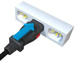 Кабель питания серверный Zonit 0.6м, с фиксируемыми разъемами zLock С14 / С15, (zLock-zC14-14-aC15-0,6m) (на ток 15А)