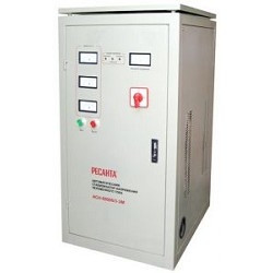 Ресанта АСН-60 000/3 63/4/10 Стабилизатор  трехфазный {380В±2%, Габ. 650х540х1090, Вес 205 кг}