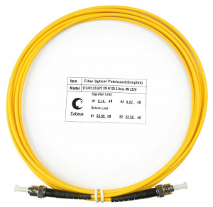 Cabeus FOP(s)-9-ST-ST-3m Шнур оптический simplex ST-ST 9/125 sm 3м LSZH
