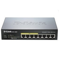 D-Link DGS-1008P/F1A Неуправляемый коммутатор с 8 портами 10/100/1000Base-T (4 порта PoE 802.3af/at, PoE-бюджет 60 Вт)