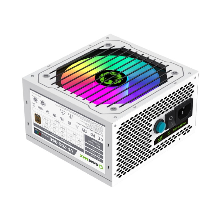 GameMax Блок питания ATX 700W VP-700-RGB-MODULAR WHITE 80+, Ultra quiet