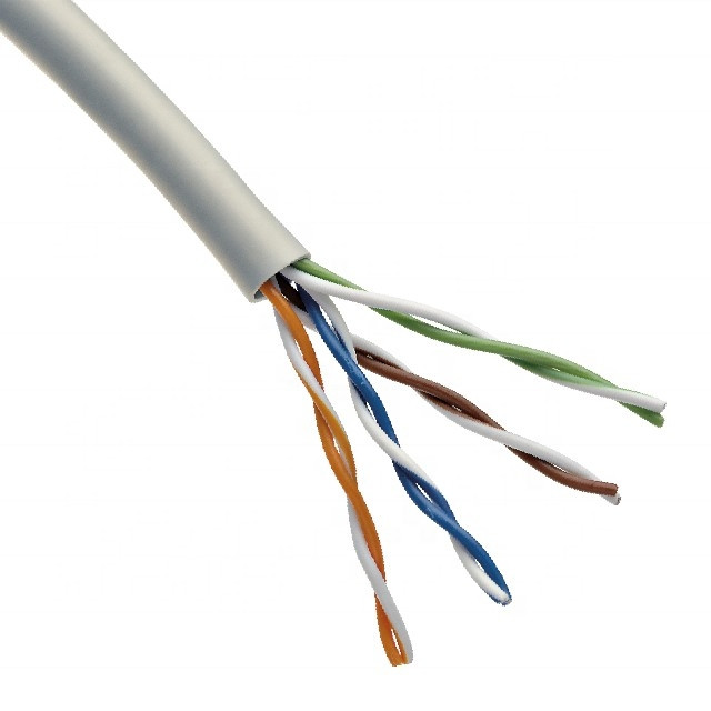Rexant 01-0043-R Кабель витая пара U/UTP, CAT 5e, PVC, 4PR, 24AWG, INDOOR, SOLID, серый, 305м