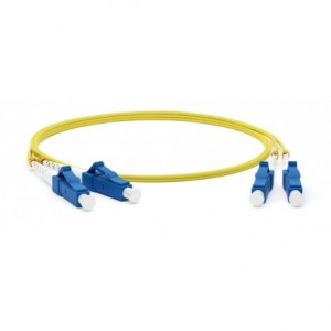 Hyperline FC-D2-9-LC/UR-LC/UR-H-0.5M-LSZH-YL Патч-корд волоконно-оптический (шнур) SM 9/125 (OS2), LC/UPC-LC/UPC, 2.0 мм, duplex, LSZH, 0.5 м 