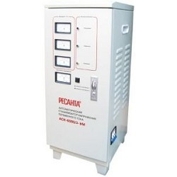 Ресанта АСН-6 000/3 63/4/3 Стабилизатор  трехфазный {380В±2%, Габ. 290х330х680, Вес 29 кг, напол}