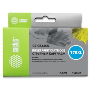 Cactus CB325 Картридж №178XL для HP PS B8553/C5383/C6383/D5463 (жёлтый) 