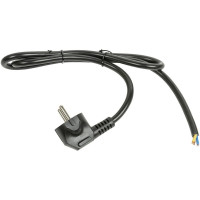 Кабель питания Filum FL-PC-SH90-C2-3.0-BK ПВС-ВП 3x1.5 CEE 7/7(Schuko) угловая - свободный конец, 220/250В, 16А, чёрный, 3м (1035735)