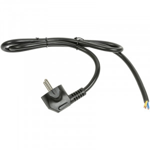 Кабель питания Filum FL-PC-SH90-C2-3.0-BK ПВС-ВП 3x1.5 CEE 7/7(Schuko) угловая - свободный конец, 220/250В, 16А, чёрный, 3м (1035735)