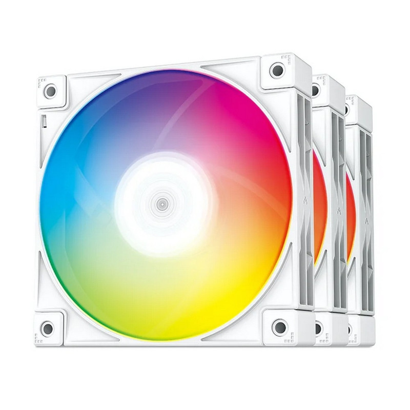 Комплект кулеров для компьютерного корпуса Deepcool FC120 WHITE-3 в1