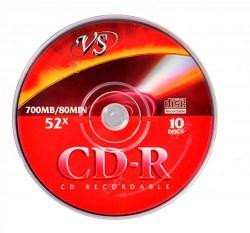 Диски VS CD-R 80min, 52x, Сake Box 10шт.