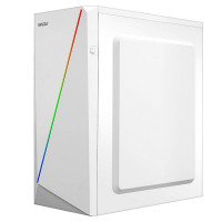Ginzzu SL220 White  FAN 12LED USB3.0 Window w/o PSU 