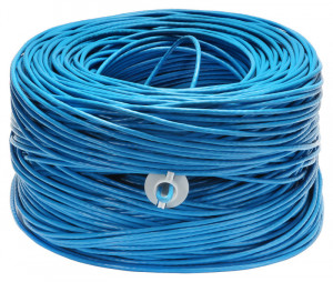 Cabeus UTP-4P-Cat.5e-SOLID-LSZH-BL Кабель витая пара UTP (U/UTP), категория 5e, 4 пары (24 AWG), одножильный, синий, LSZH, нг(А)-HF