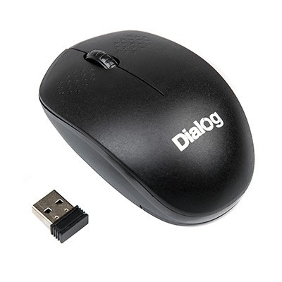 Мышь MROC-13U Dialog Comfort RF 2.4G Optical - 3 кнопки + ролик прокрутки, USB, черная