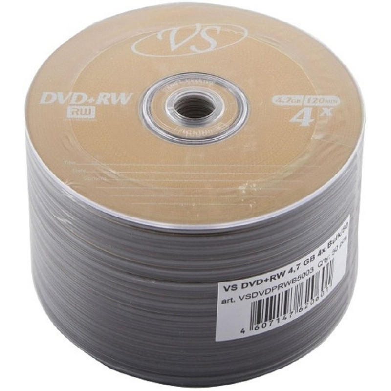 VS DVD+RW 4,7 GB 4x Bulk/50 (VSDVDPRWB5001 )