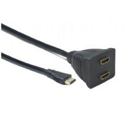 Cablexpert DSP-2PH4-002 Разветвитель HDMI Cablexpert DSP-2PH4-002, HD19F/2x19F, 1 компьютер => 2 монитора, пассивный, Full-HD, 3D, 1.4v